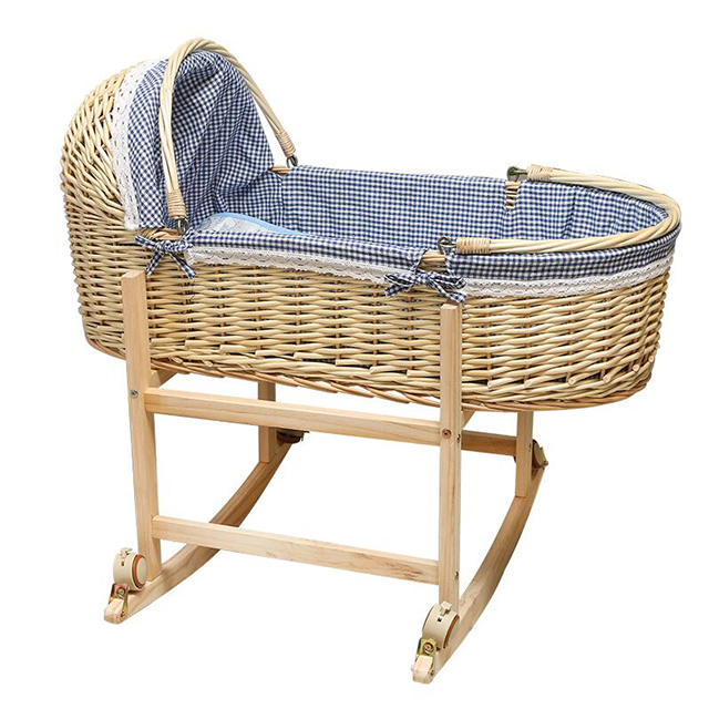 Best Selling Willow Wicker Baby Basket With Handle Baby Baskets Baby Diaper Baskets 