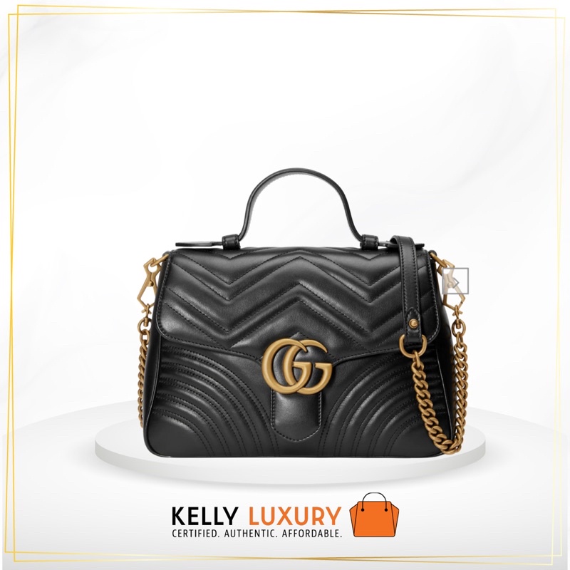 Gucci GG Marmont small top handle bag Style ‎498110 DTDIT 1000  [Evoucher]